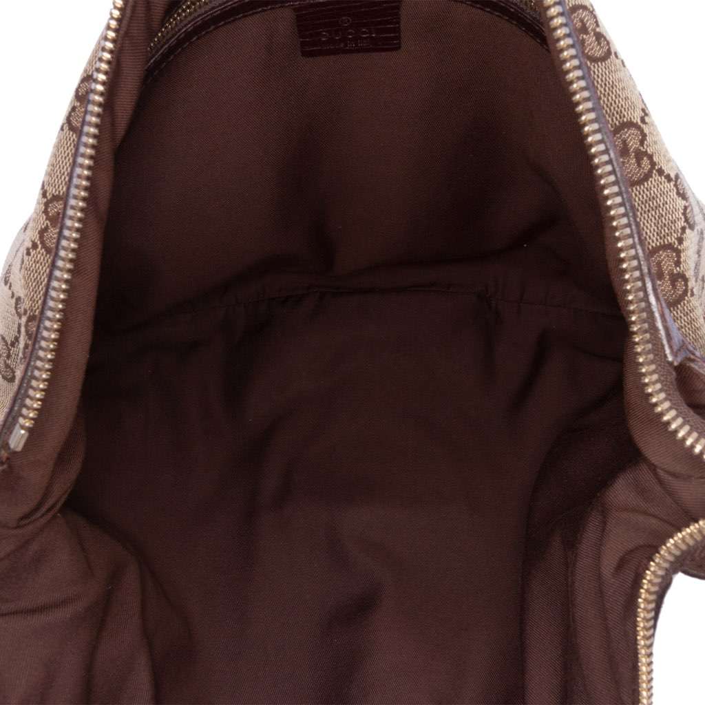 Gucci GG Canvas Hasler Web Crossbody Brown Canvas Good - Model View