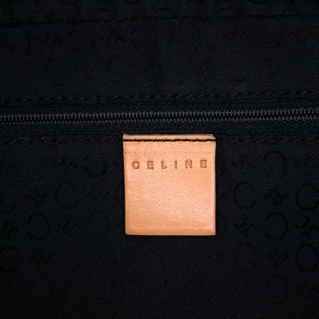 Celine C Macadam Suede Handbag Black Leather Good condition - Box View