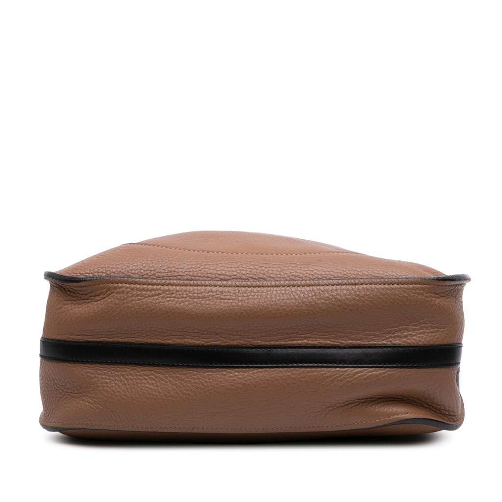 Chloé Small Grained Calfskin Hayley Hobo Brown Leather Good condition - Inside View