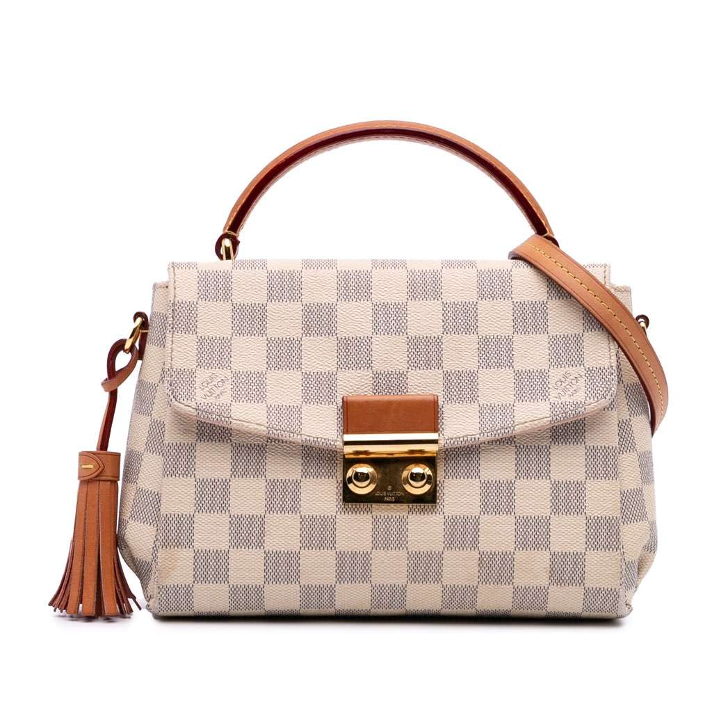 Louis Vuitton Damier Azur Croisette White Canvas Fair - Front View