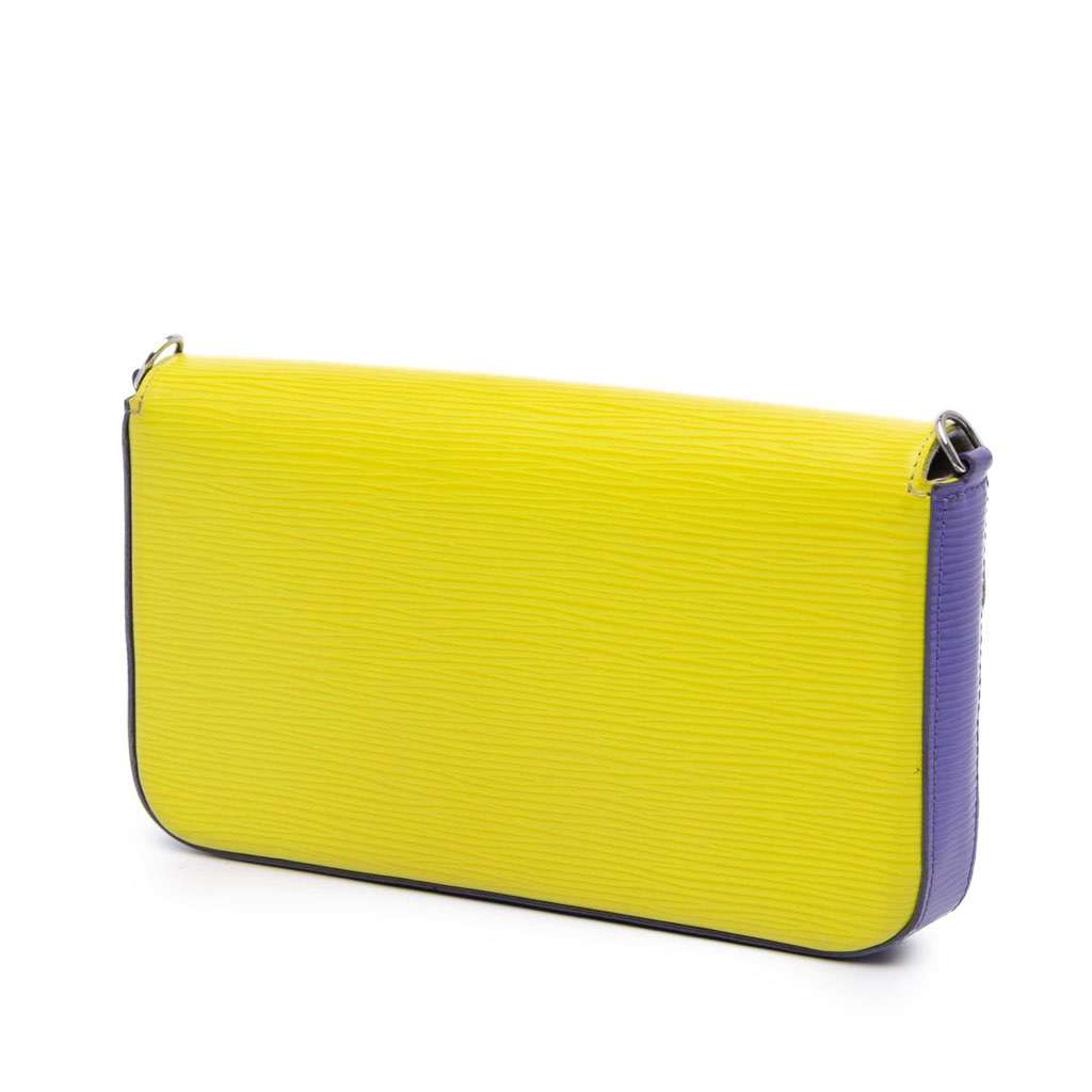 Louis Vuitton Epi Tricolor Pochette Felicie Yellow Leather Very good - Back View