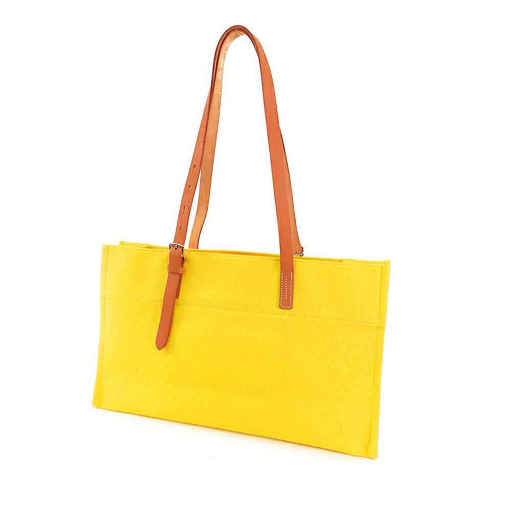 Hermès Toile Etriviere Elan Yellow Canvas Good condition - Back View