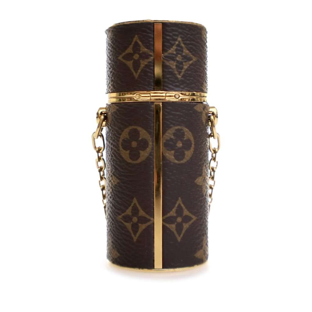 Louis Vuitton Monogram Lipstick Case Brown Canvas Good condition - Back View
