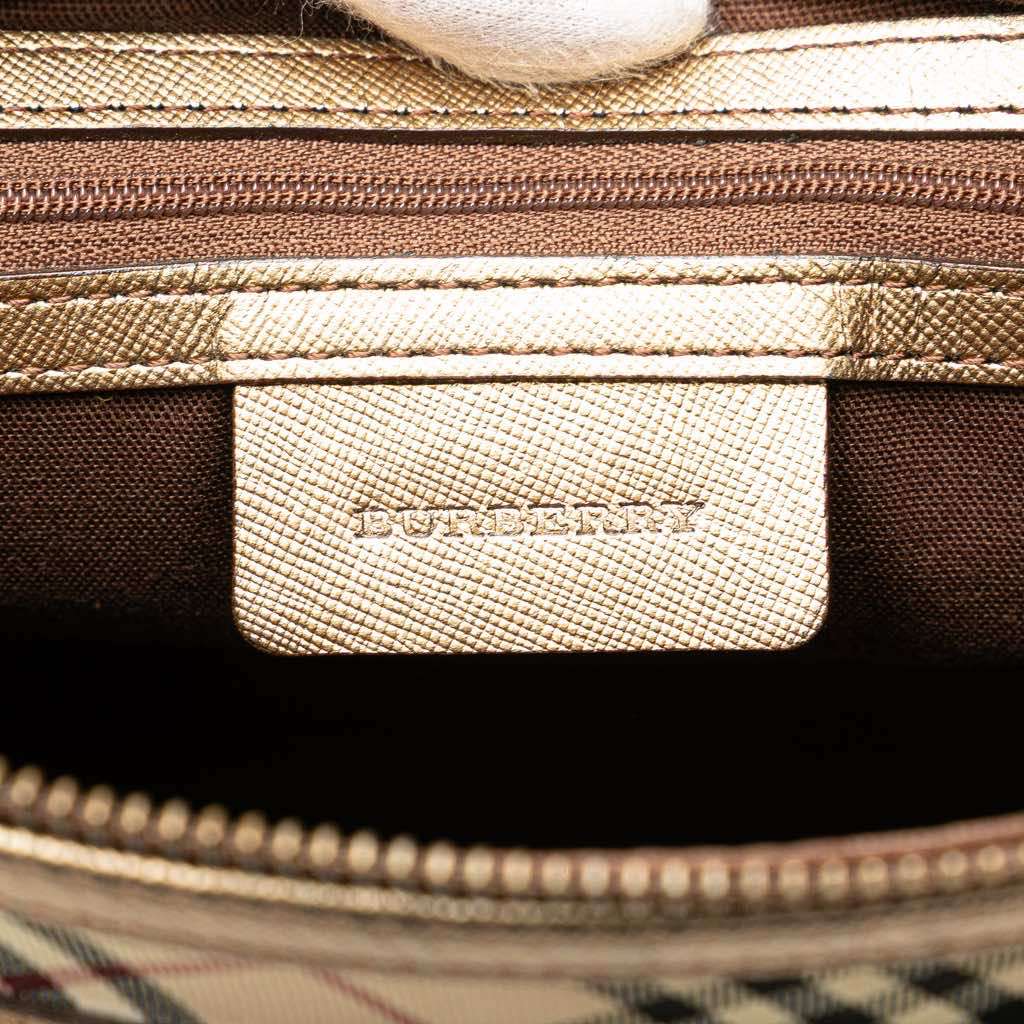 Burberry Nova Check Canvas Shoulder Bag Brown Canvas Good condition - Box View