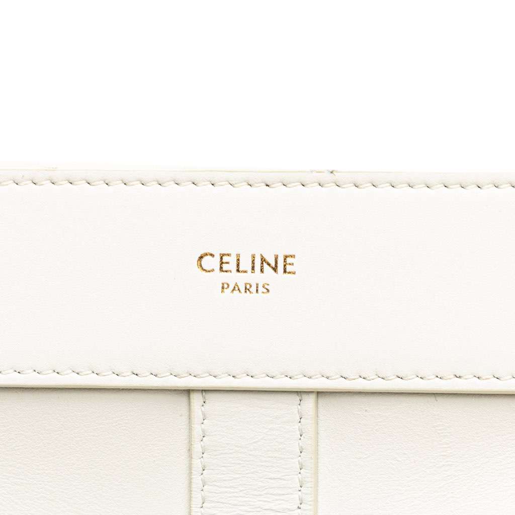 Celine Teen Leather Cabas De France Crossbody White Leather Very good - Box View
