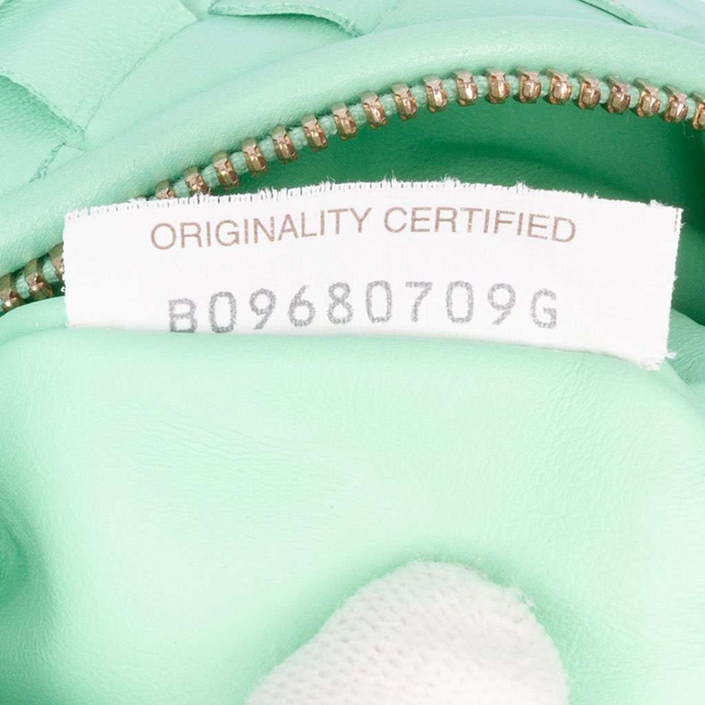 Bottega Veneta Mini Nappa Intrecciato Jodie Green Leather Good condition - Box View