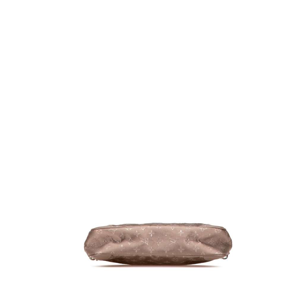 Louis Vuitton Monogram Satin Mini Boulogne Brown Satin Very good - Inside View