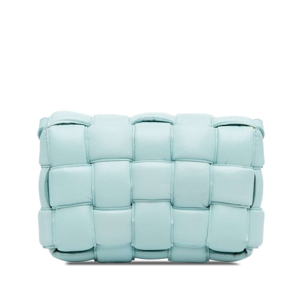 Bottega Veneta Nappa Intrecciato Padded Cassette Crossbody Blue Leather Very good - Inside View