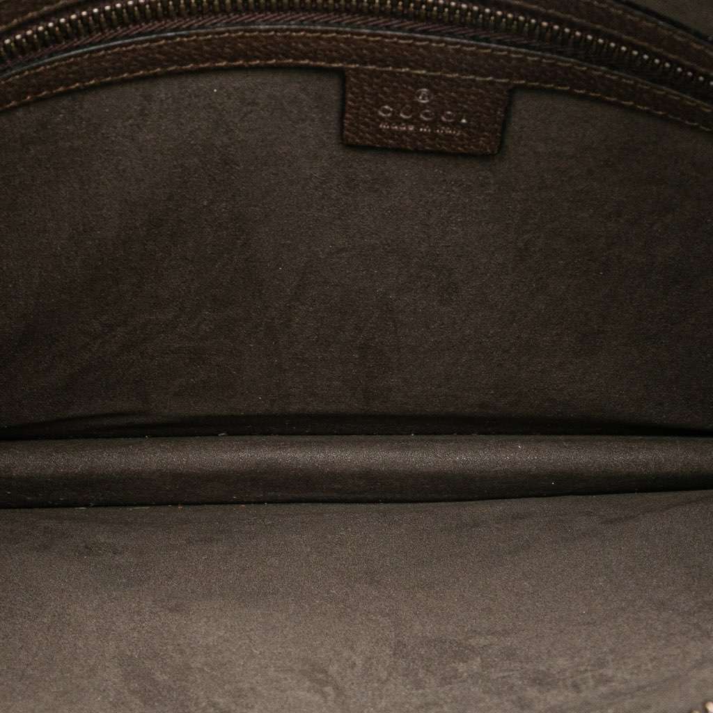 Gucci GG Supreme Web Butterfly Clutch Brown Canvas Very good - Model View