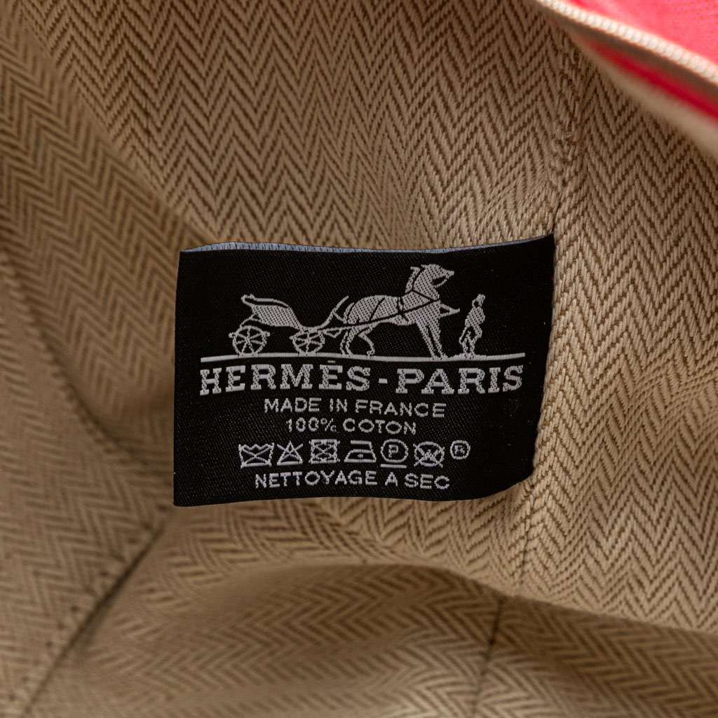 Hermès Large Canvas Bride A Brac Pink Canvas Good condition - Box View