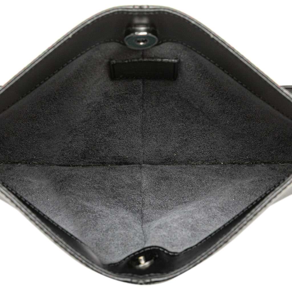 Louis Vuitton Epi Demi Lune Pochette Black Leather Good - Model View