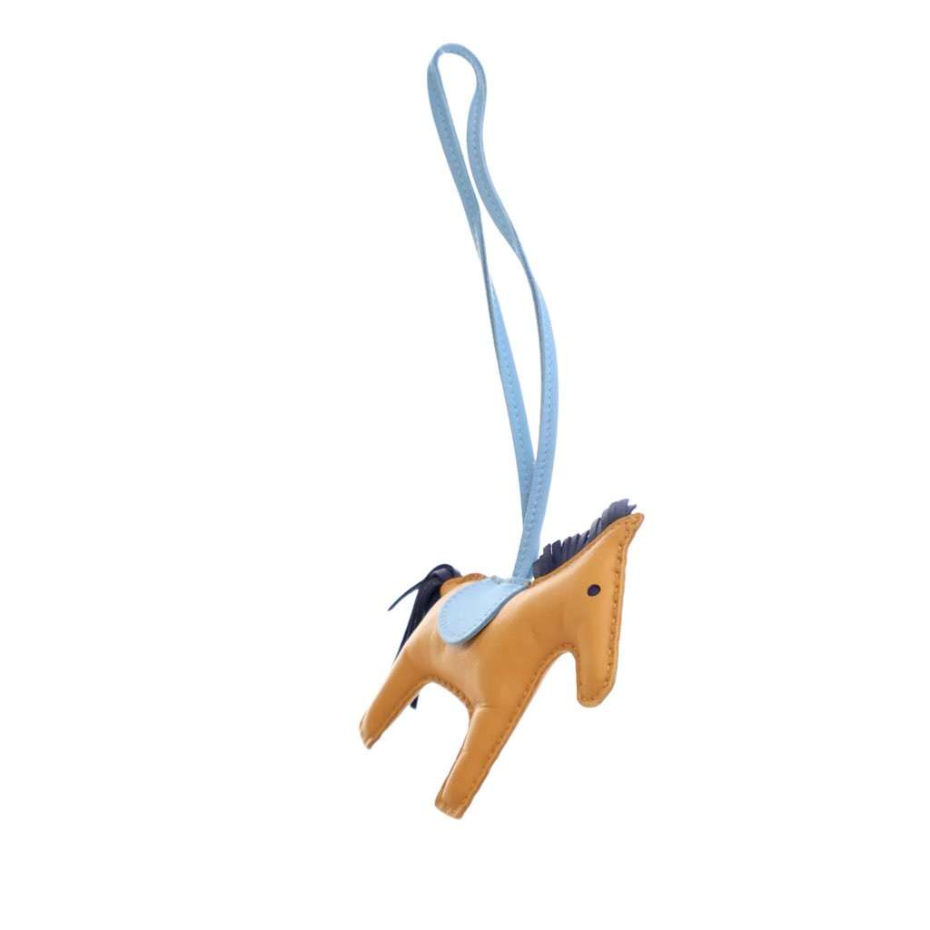 Hermès Milo Lambskin Grigri Rodeo Bag Charm MM Brown Leather Good condition - Back View