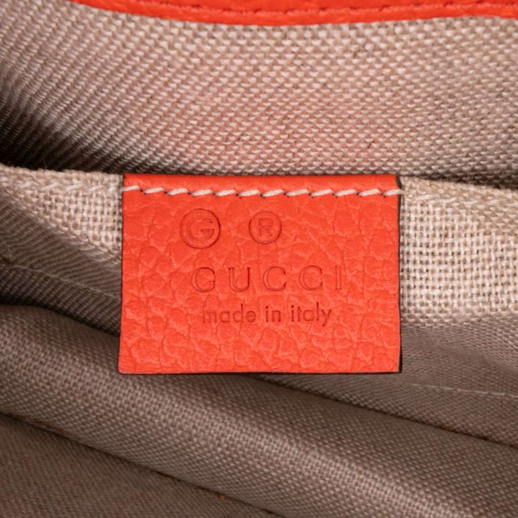 Gucci Small Dollar Calfskin Interlocking G Crossbody Orange Leather Good - Box View