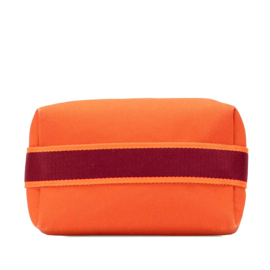 Hermès Small Canvas Bride A Brac Case Orange Canvas Good condition - Inside View