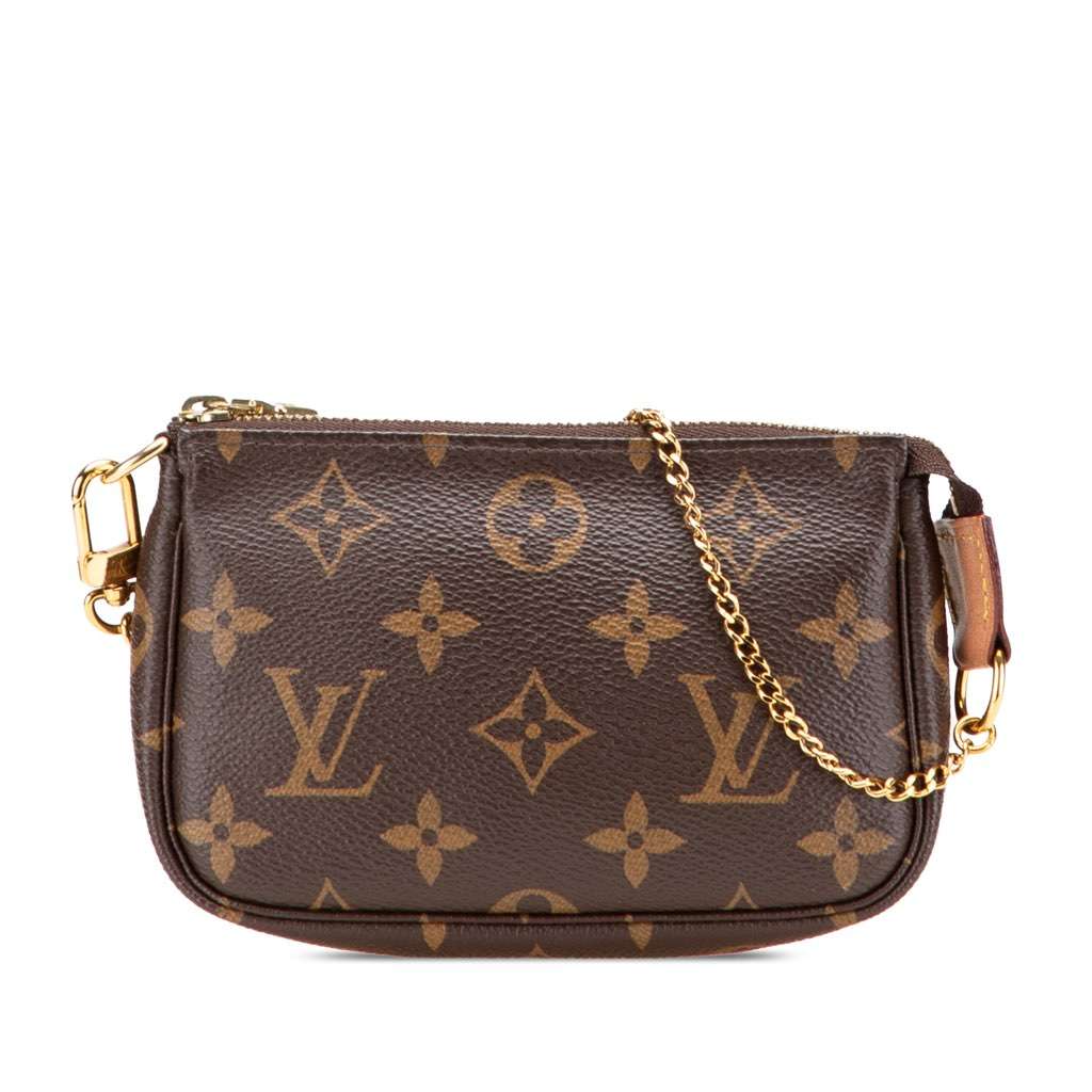 Louis Vuitton Monogram Mini Pochette Accessoires Brown Canvas Very good - Front View