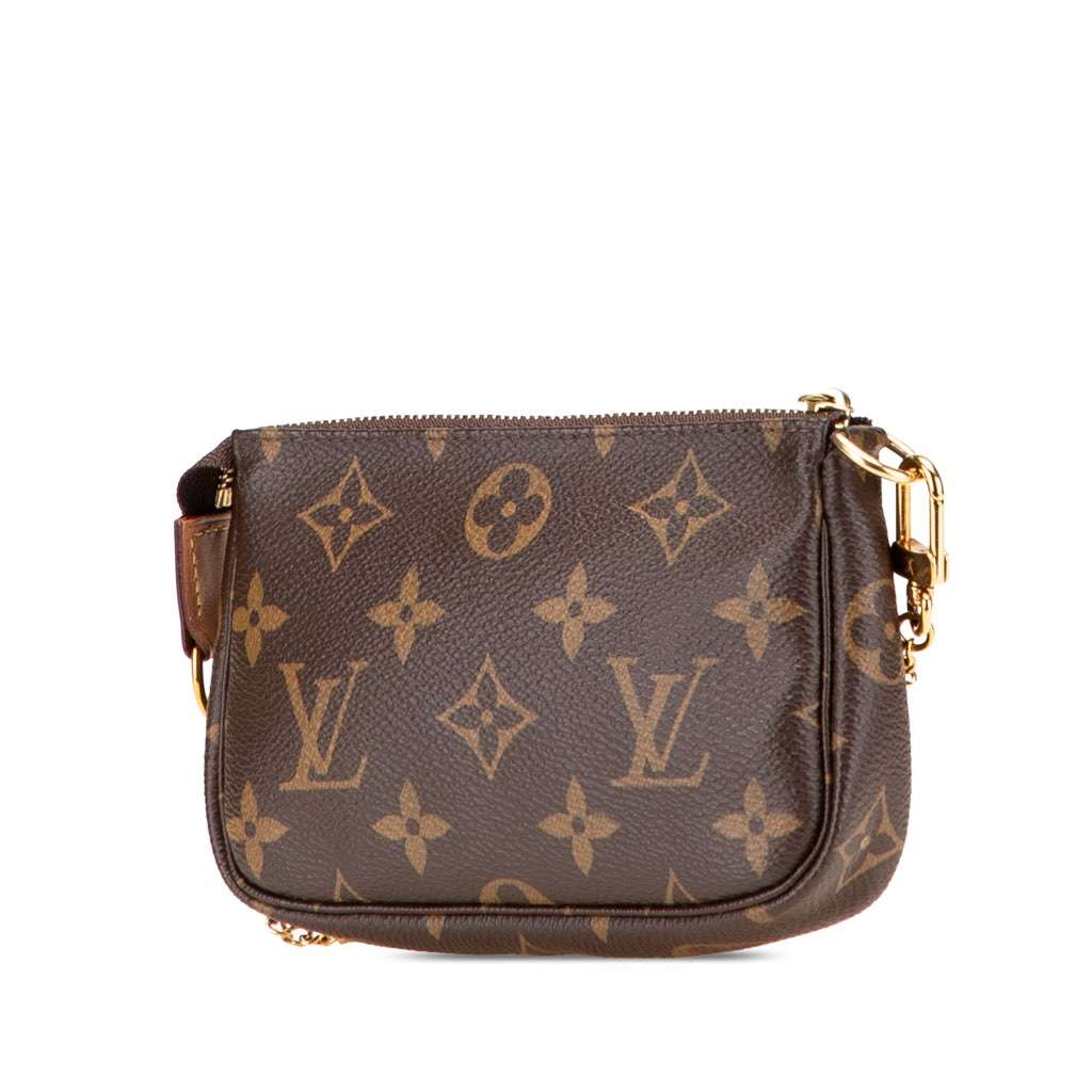 Louis Vuitton Monogram Mini Pochette Accessoires Brown Canvas Very good - Back View