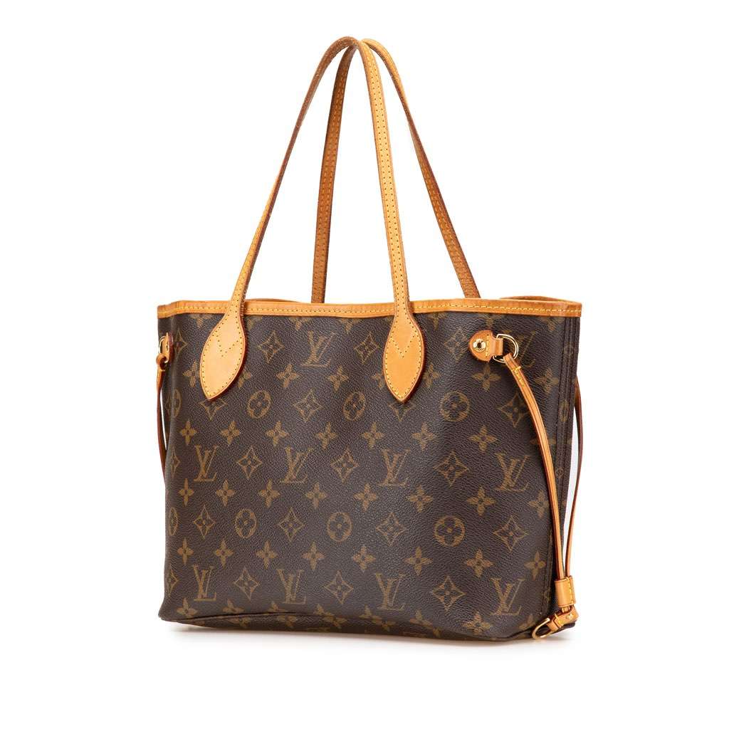 Louis Vuitton Monogram Neverfull PM Brown Canvas Good condition - Back View