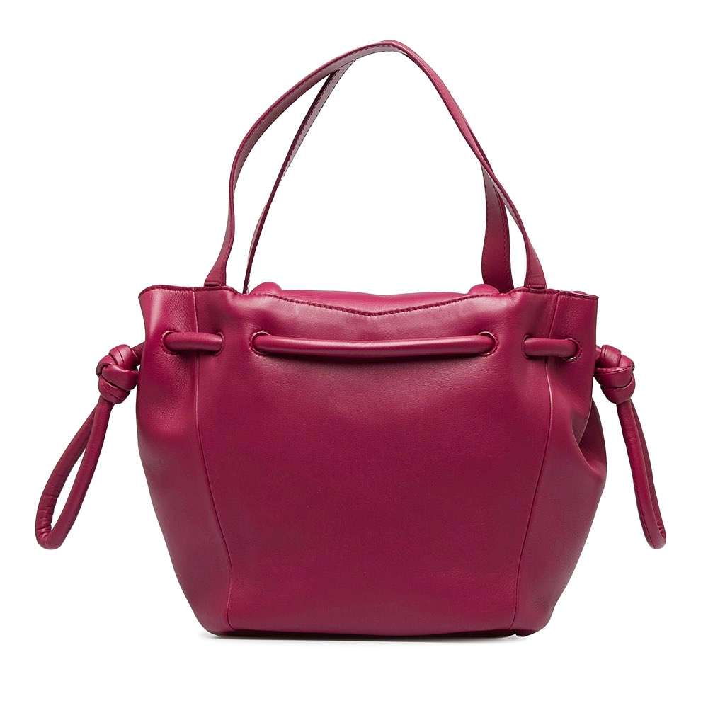 Bottega Veneta Beak Handbag Pink Leather Good - Inside View