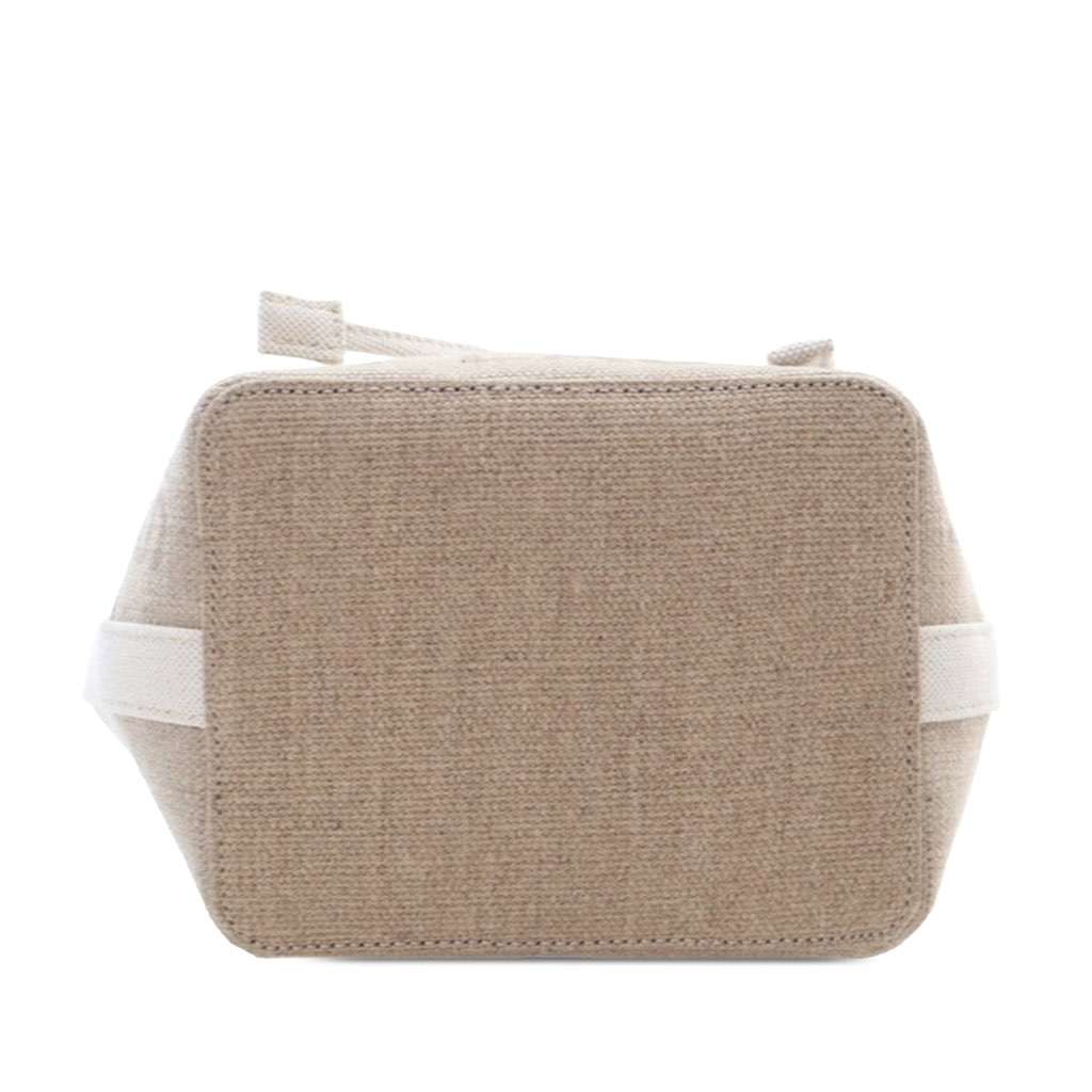 Saint Laurent Mini Canvas Rive Gauche Bucket Bag White Canvas Good condition - Model View
