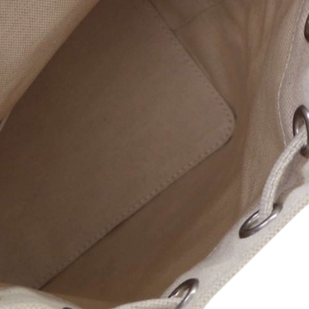 Saint Laurent Mini Canvas Rive Gauche Bucket Bag White Canvas Good condition - Box View