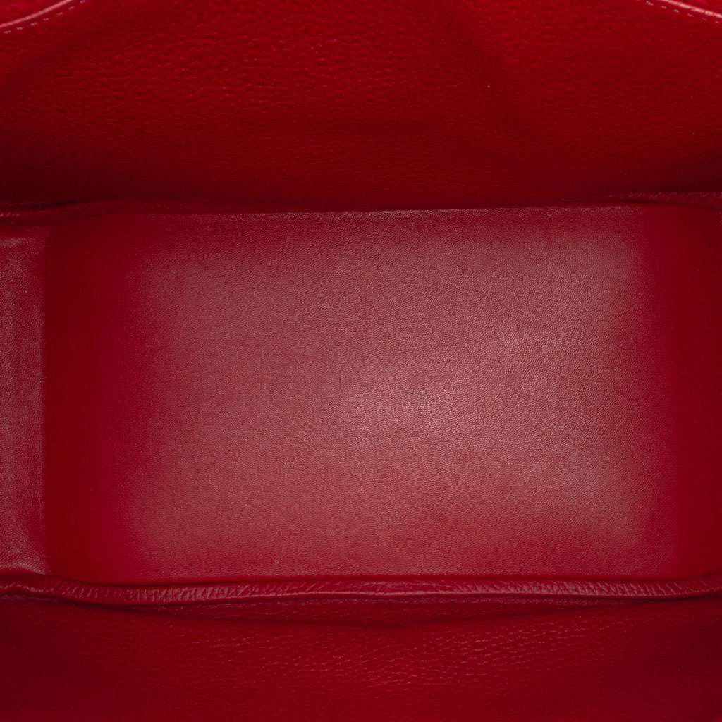 Hermès Clemence Lindy 34 Red Leather Good condition - Model View