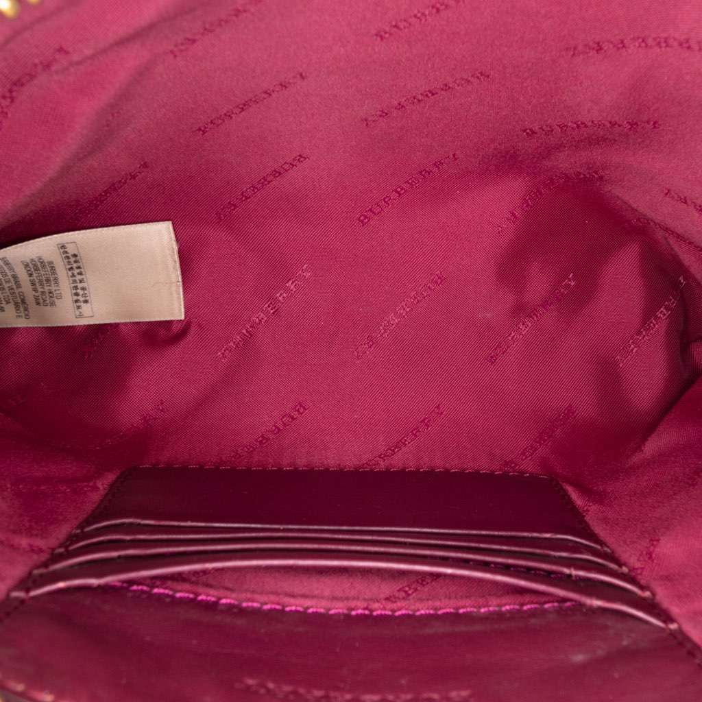 Burberry Suede Peyton Fringe Crossbody Red Leather Good condition - Model View