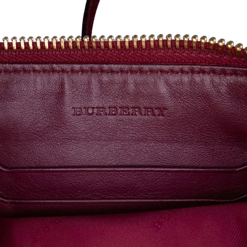 Burberry Suede Peyton Fringe Crossbody Red Leather Good condition - Box View