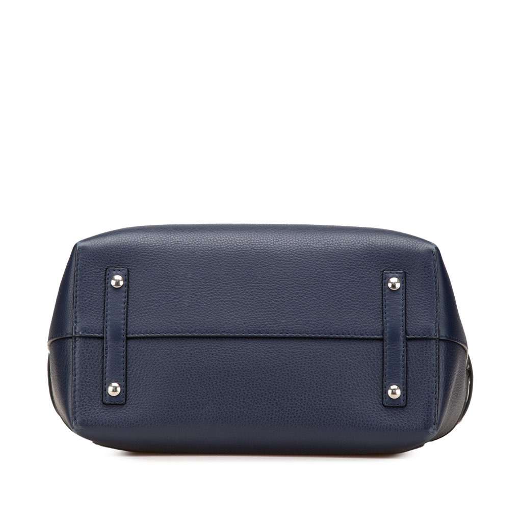 Burberry Medium Tricolor Leather Marais Belt Bag Blue Leather Good - Inside View