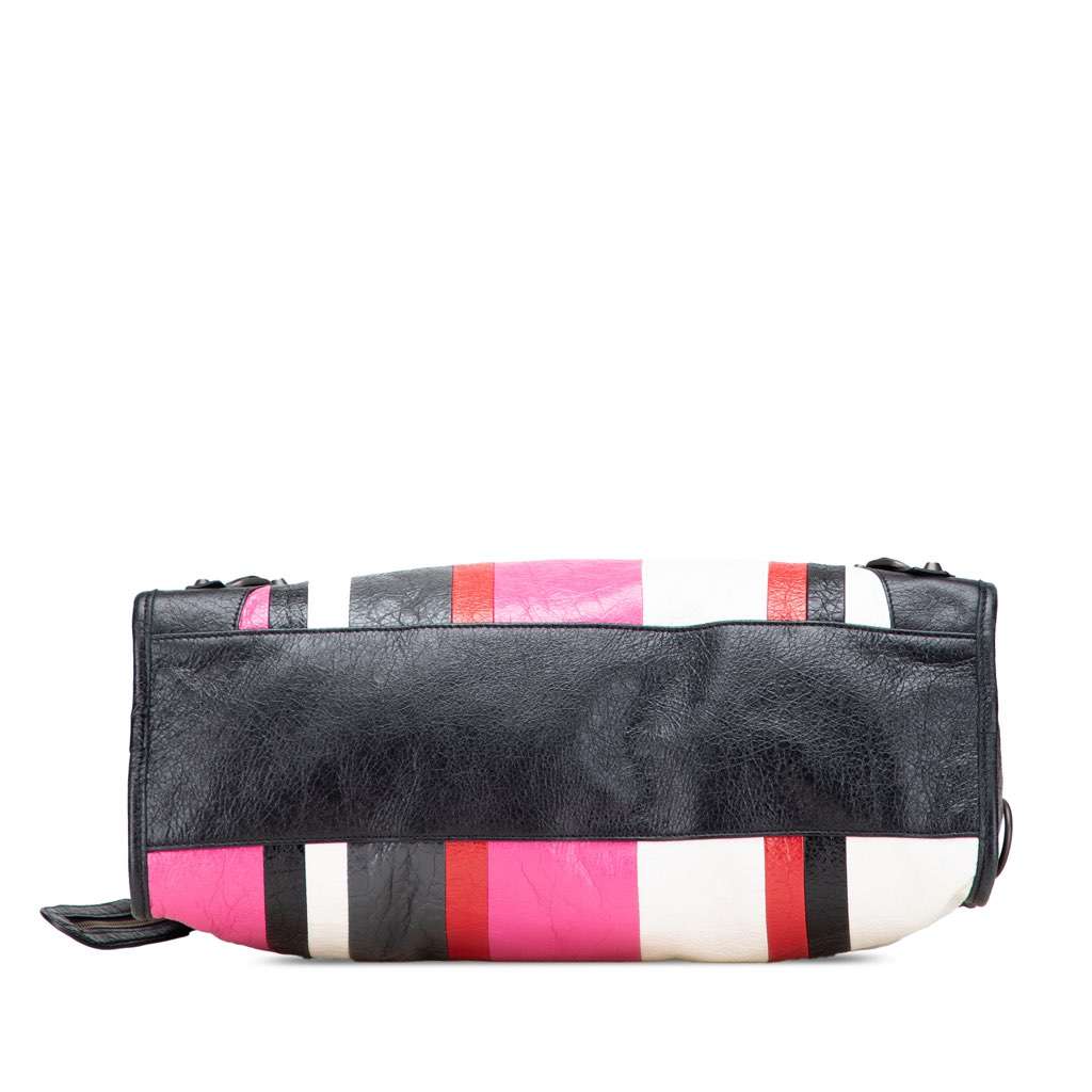 Balenciaga Lambskin Motocross Arena Multicolore Classic City Satchel Pink Leather Good - Inside View