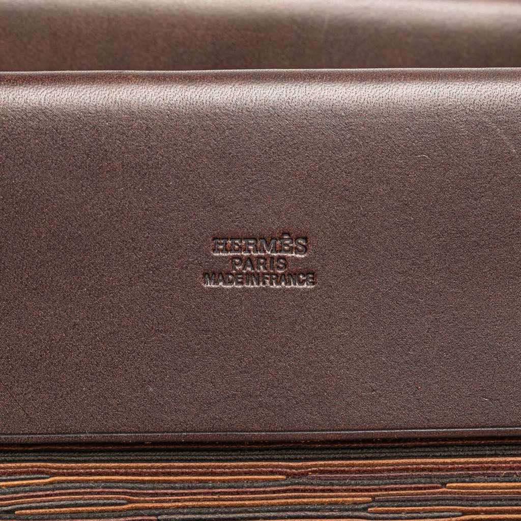 Hermès Vibrato Herbag Cabas PM Brown Leather Good condition - Box View