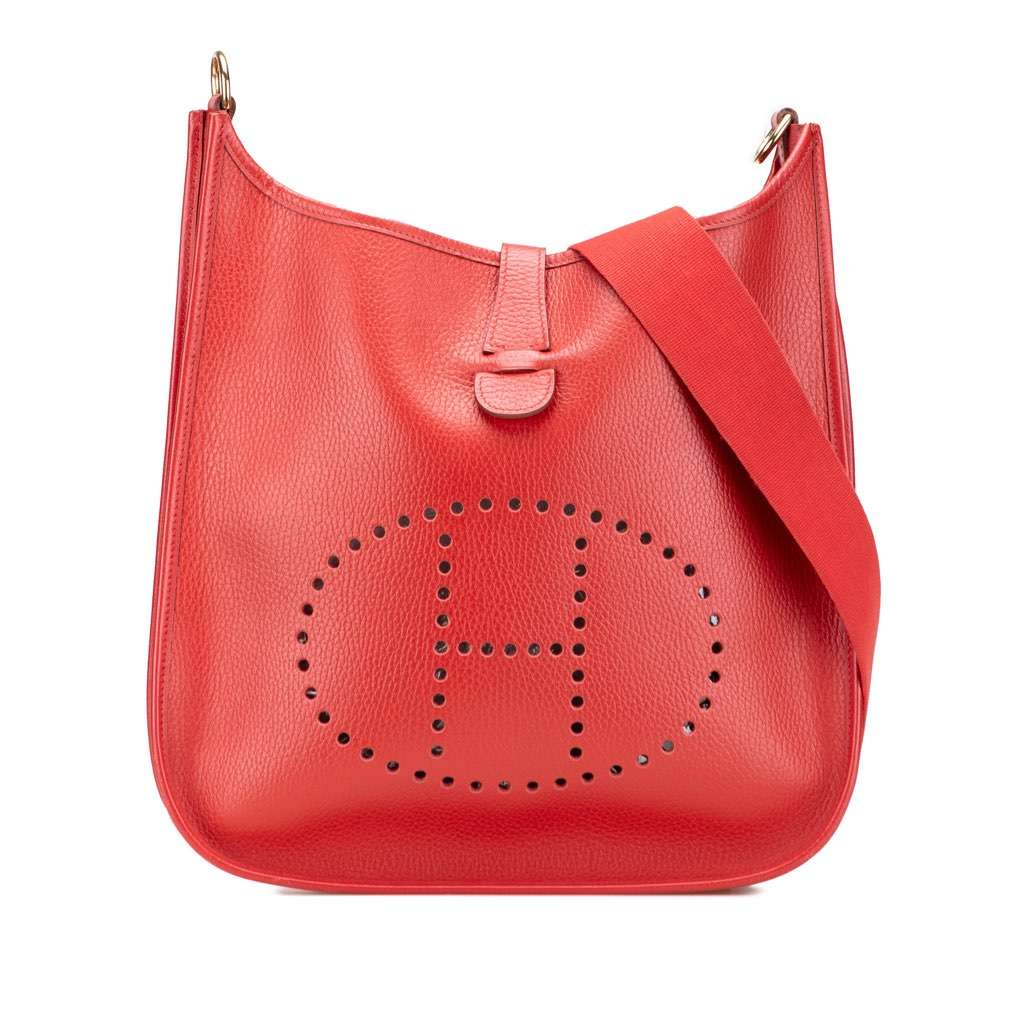 Hermès Clemence Evelyne I 33 Red Leather Very good - Front View