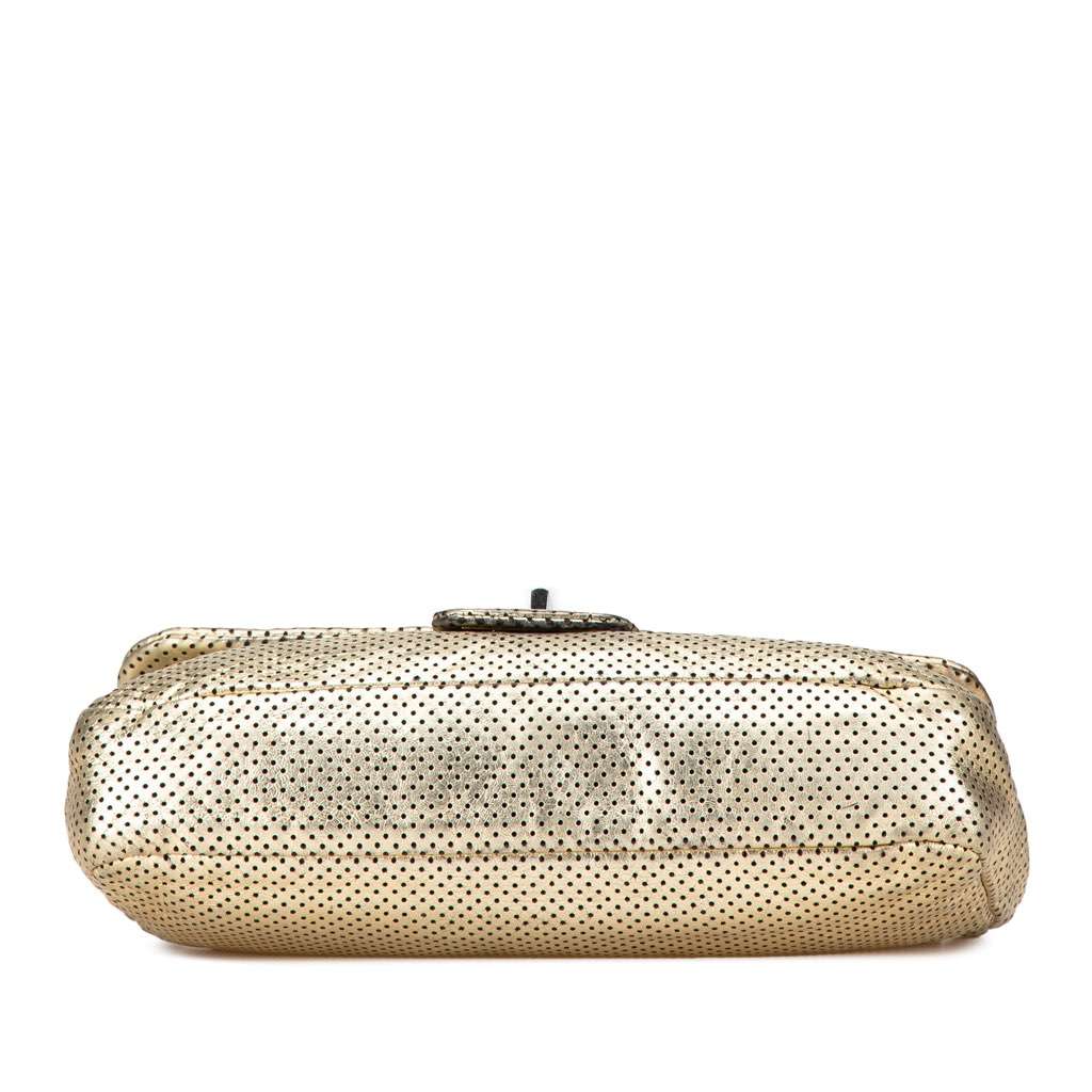 Chanel Medium Perforated Calfskin Reissue Drill Flap Gold Leather Good condition - Inside View