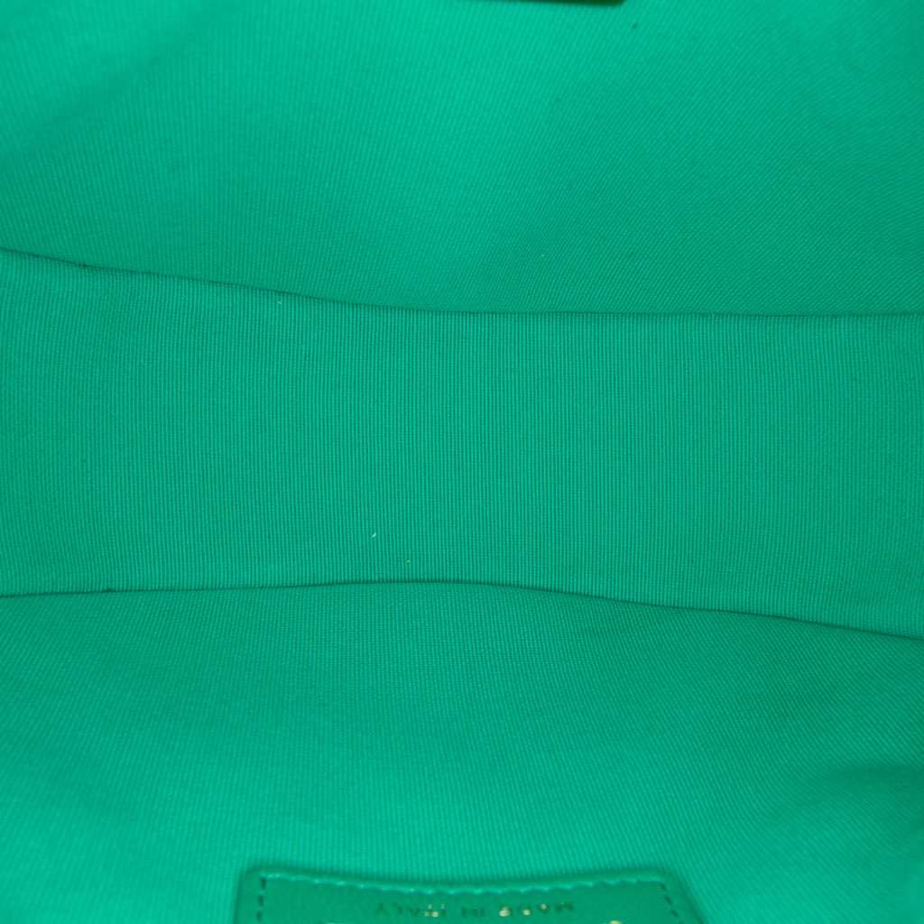 Chanel Small Quilted Lambskin Chain Around Hook Hobo Bag Green Leather Very good - Model View