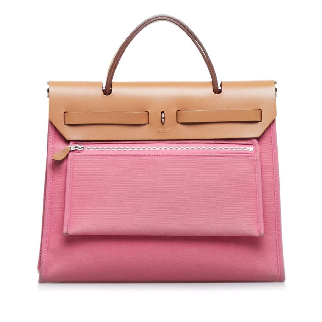 Hermès Toile Herbag Zip 31 Pink Canvas Good condition - Inside View