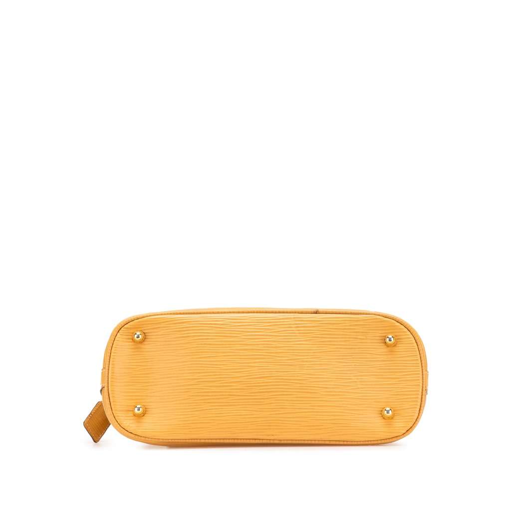 Fendi Leather Top Handle Bag Yellow Leather Good condition - Inside View
