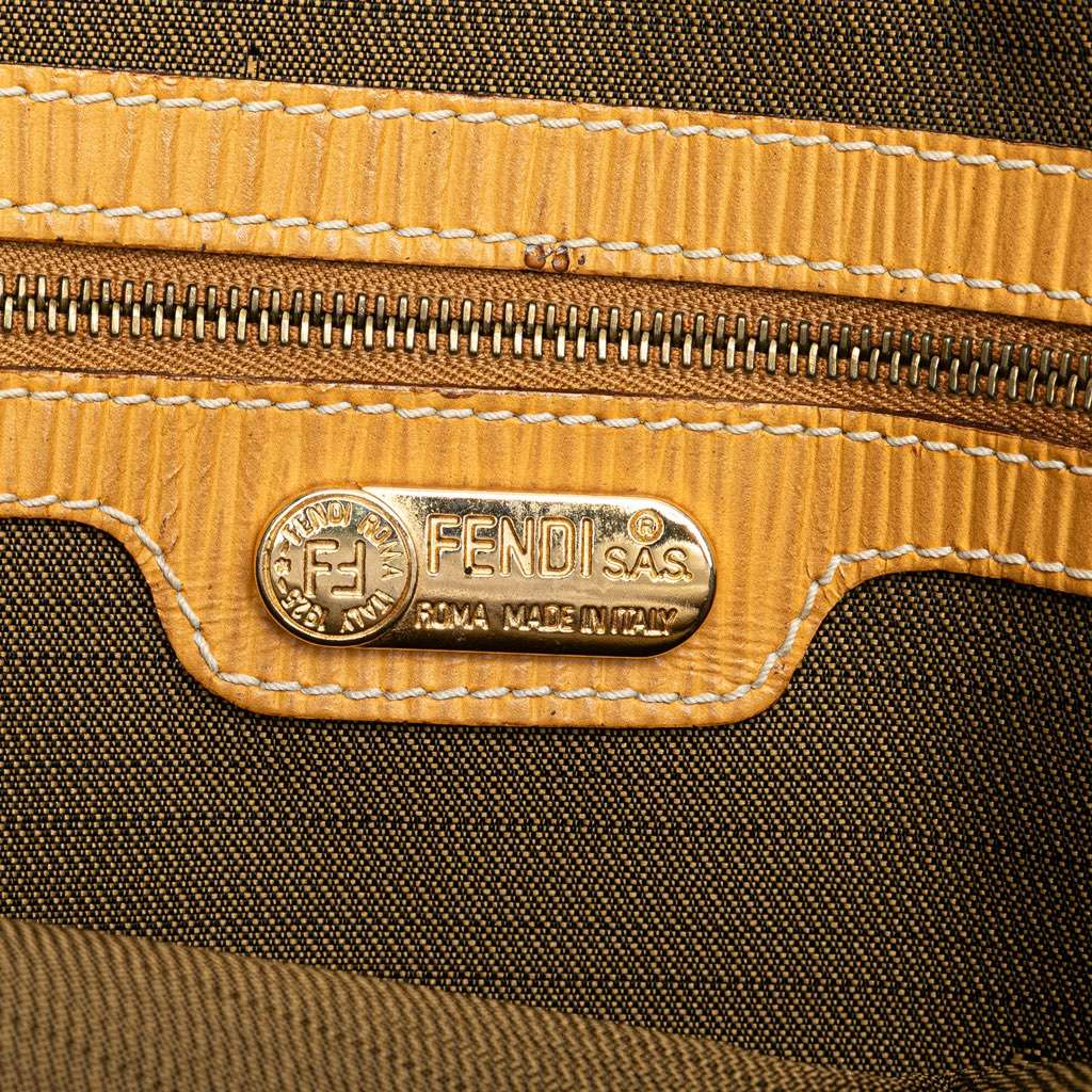 Fendi Leather Top Handle Bag Yellow Leather Good condition - Box View