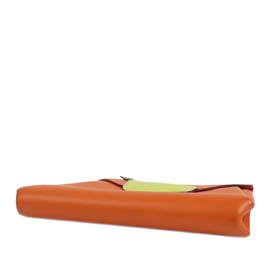 Hermès Swift and Chevre Hermail Lemon Tutti Frutti Wallet Orange Leather Good condition - Inside View