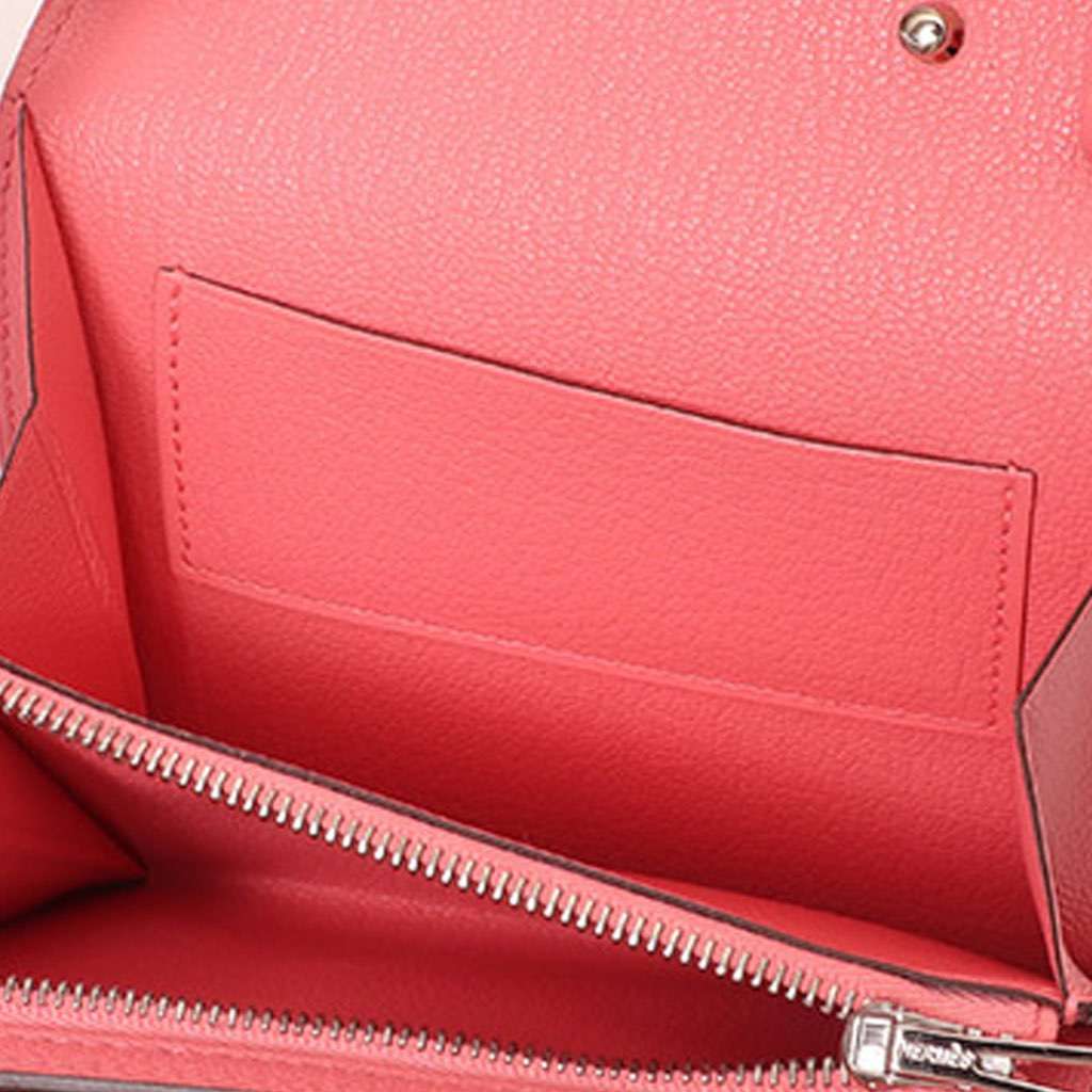 Hermès Cinhetic To Go Wallet Pink Leather Good condition - Back View