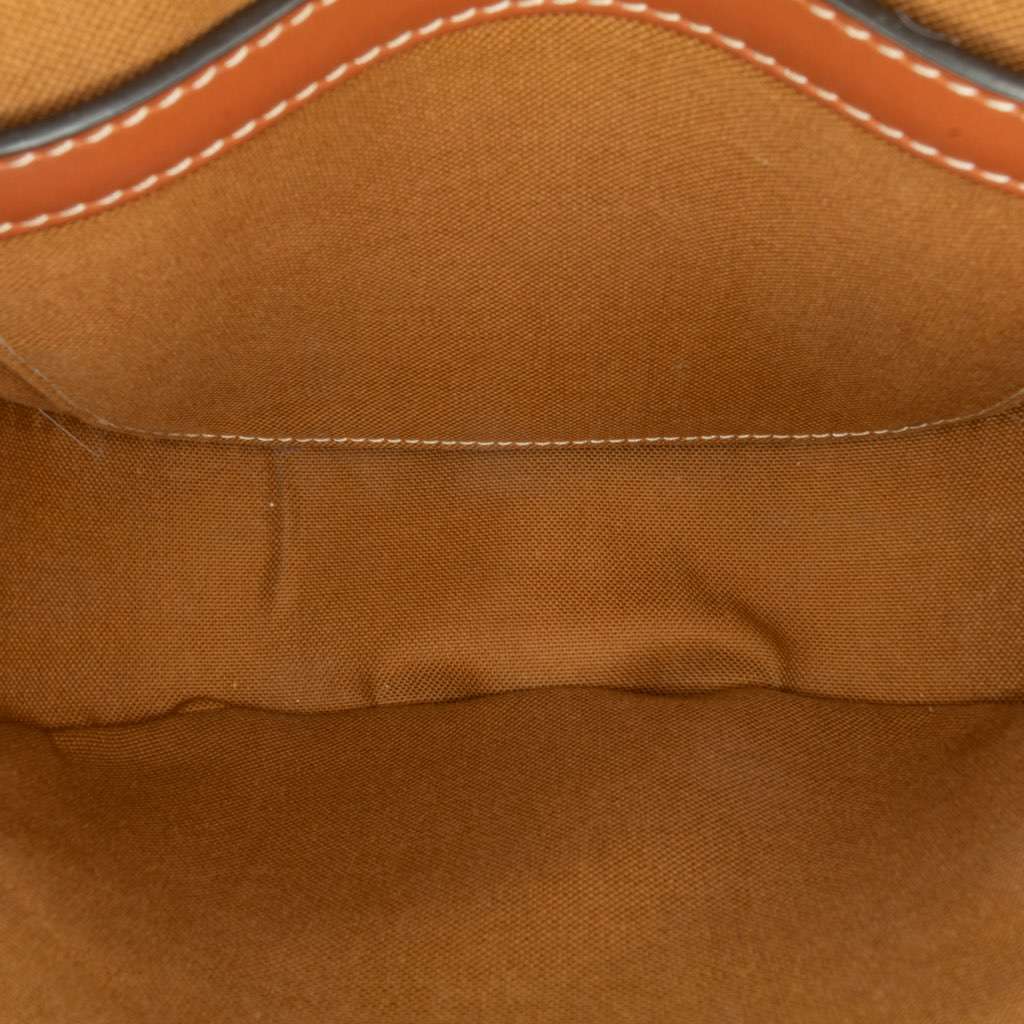 Celine Medium Triomphe Coated Canvas Folco Crossbody Brown Canvas Good condition - Model View