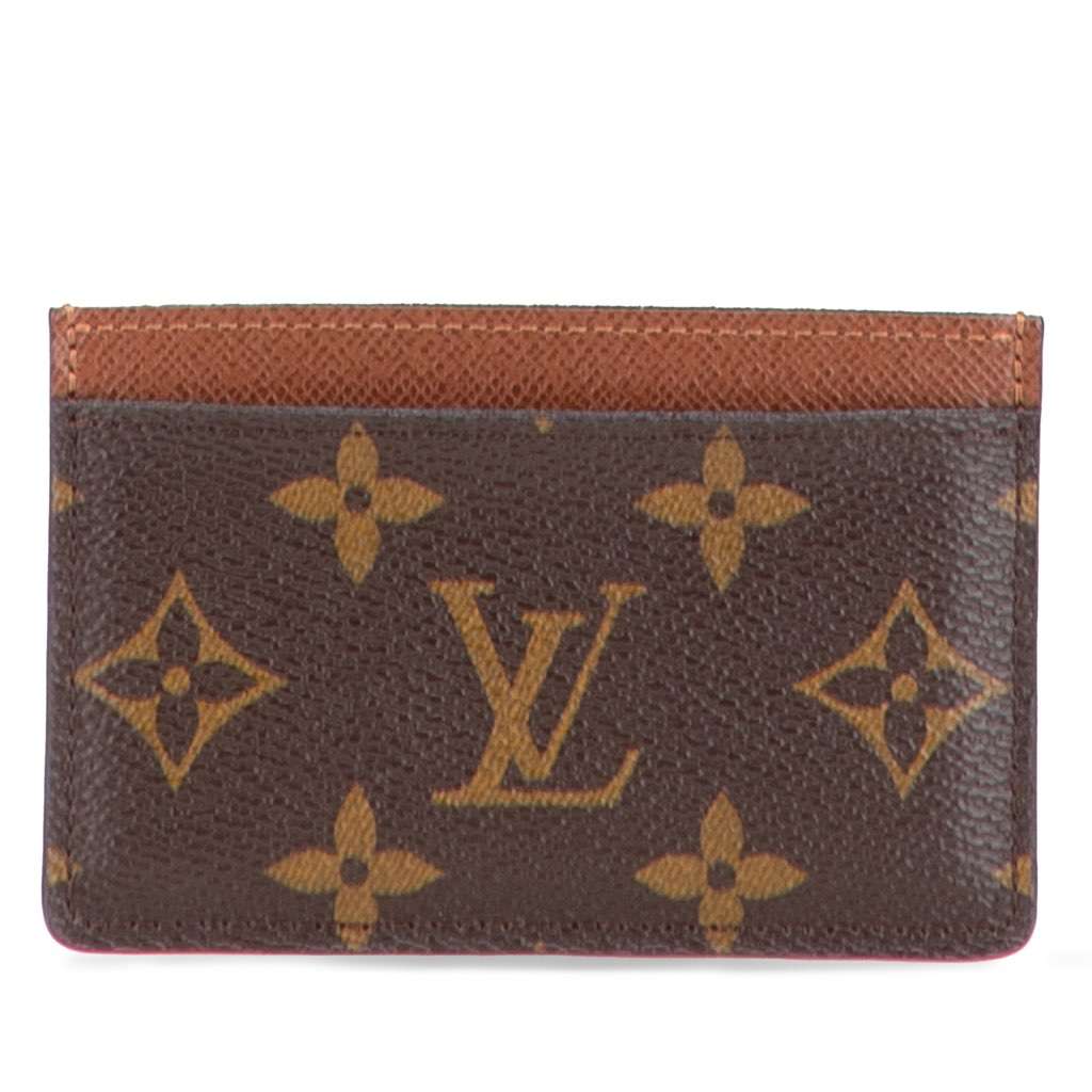 Louis Vuitton Monogram Card Holder Brown Canvas Good condition - Back View
