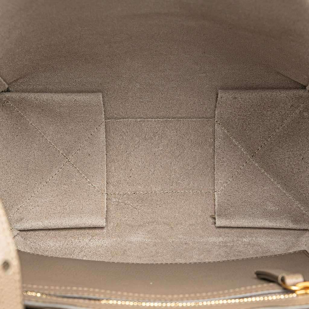 Celine Small Grained Calfskin Vertical Cabas Satchel Brown Leather Good condition - Model View