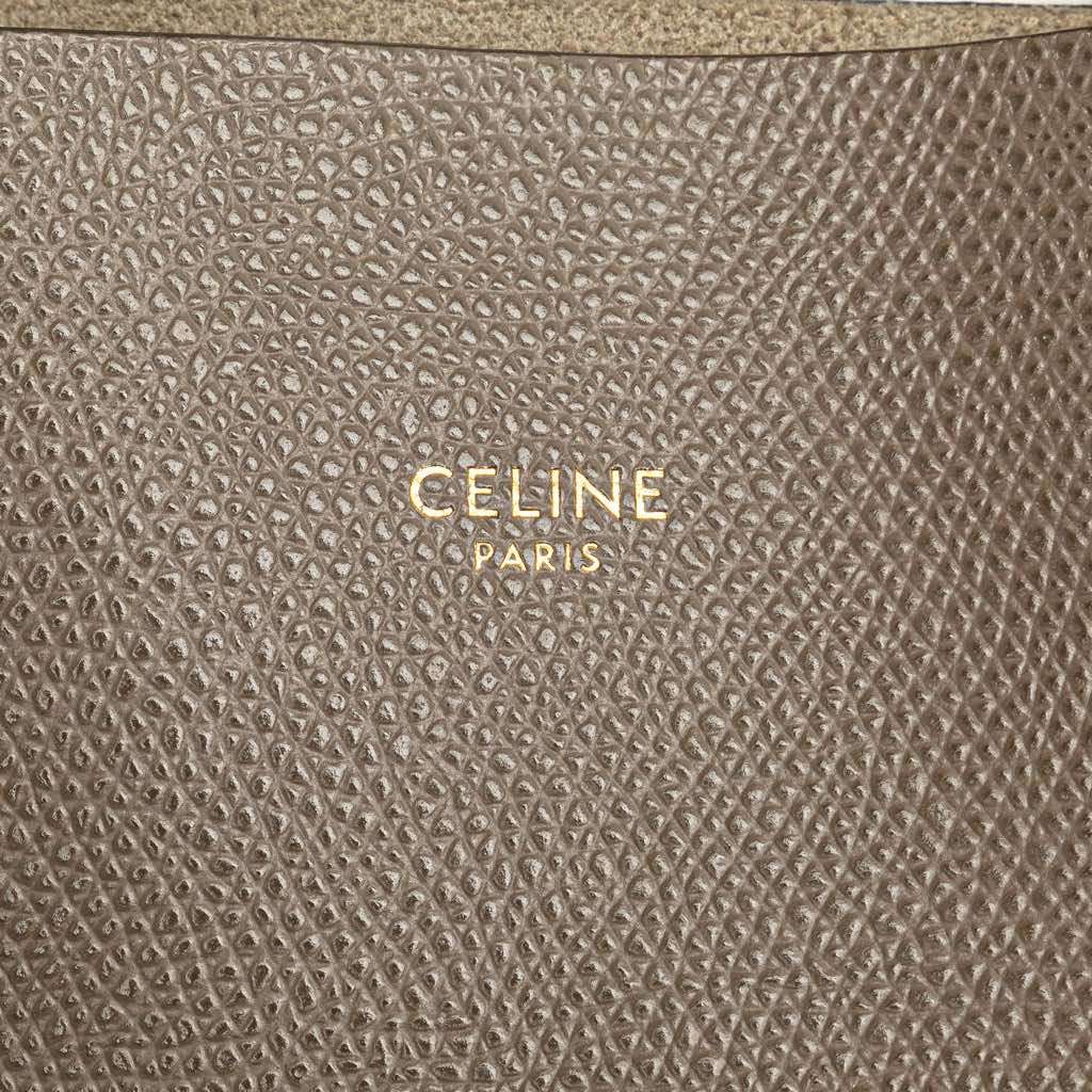 Celine Small Grained Calfskin Vertical Cabas Satchel Brown Leather Good condition - Box View
