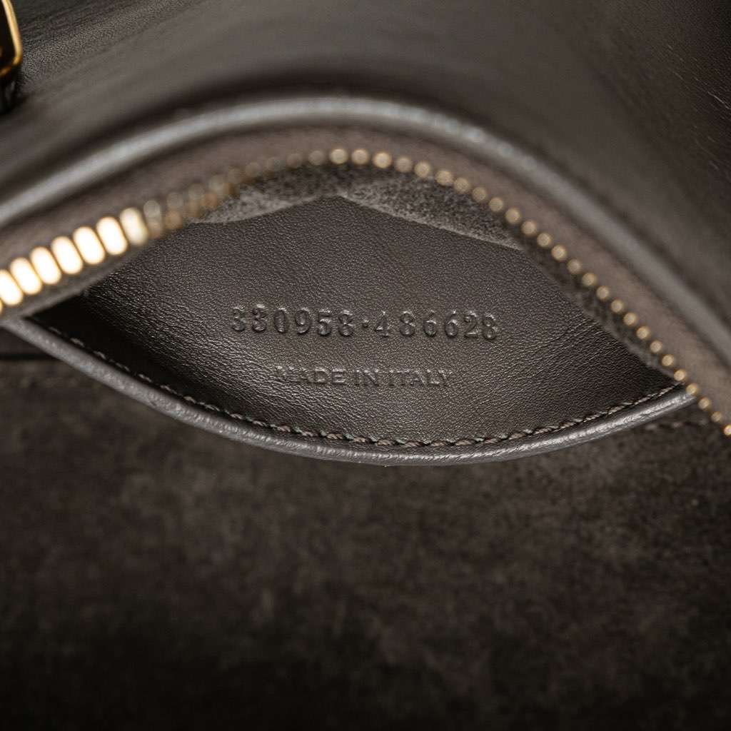 Saint Laurent Baby Leather Classic Duffle Satchel Grey Leather Good - Box View