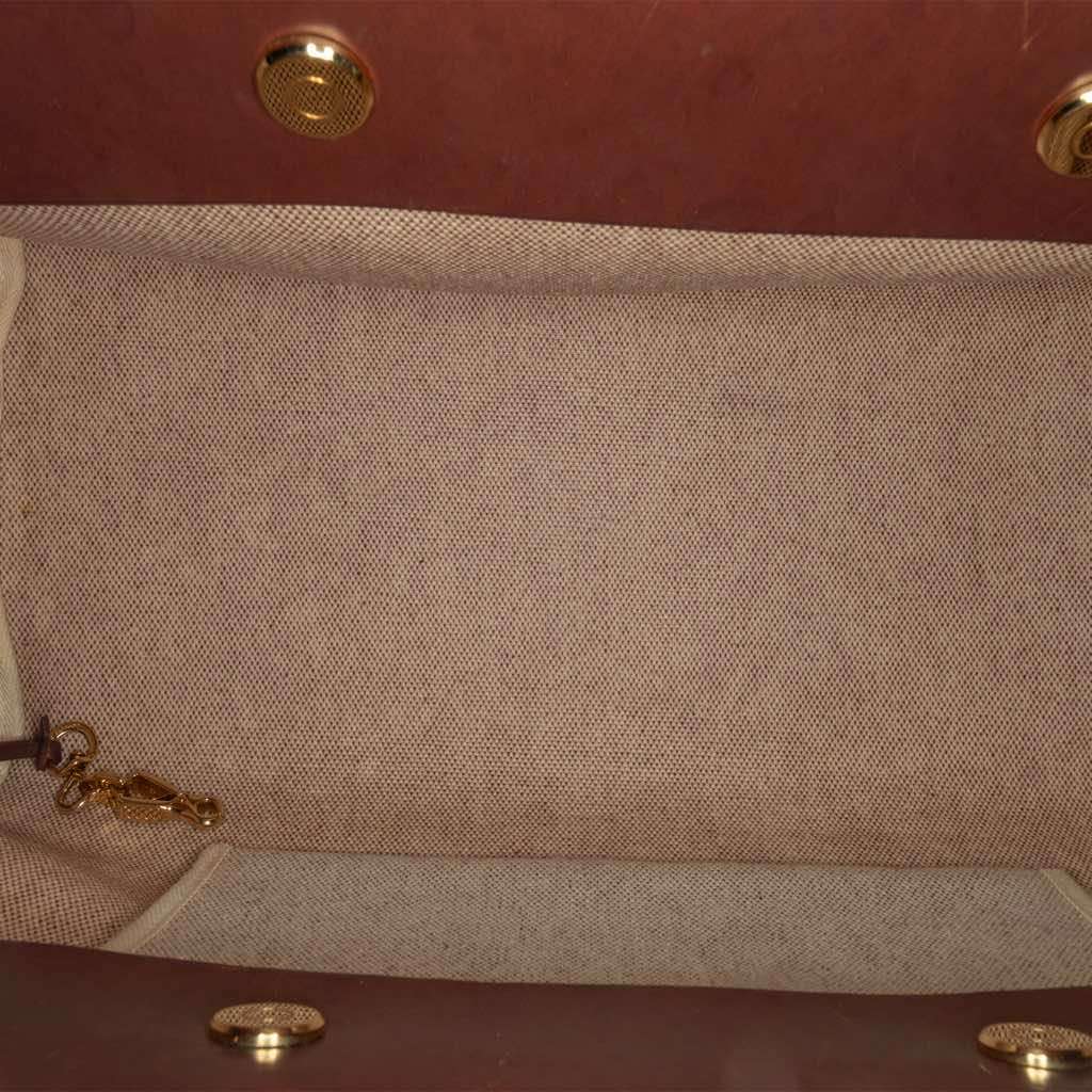 Hermès Herbag Cabas MM Brown Canvas Good condition - Model View