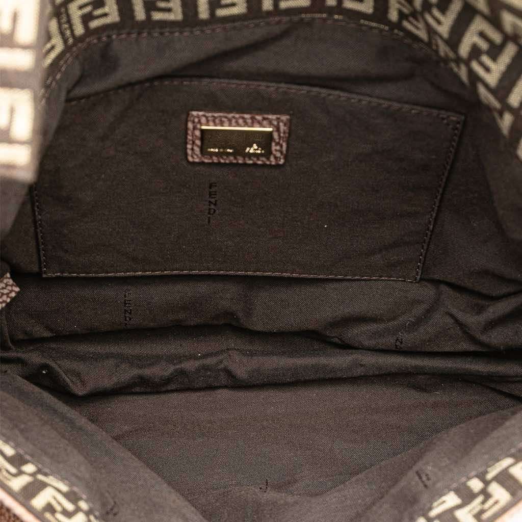 Fendi Zucchino Canvas Sweety Crossbody Brown Canvas Very good - Model View