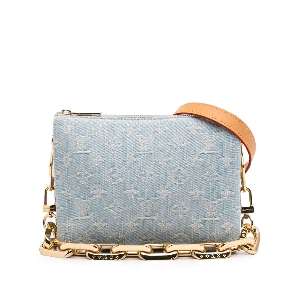 Louis Vuitton Monogram Denim Coussin BB Blue Denim Good condition - Front View
