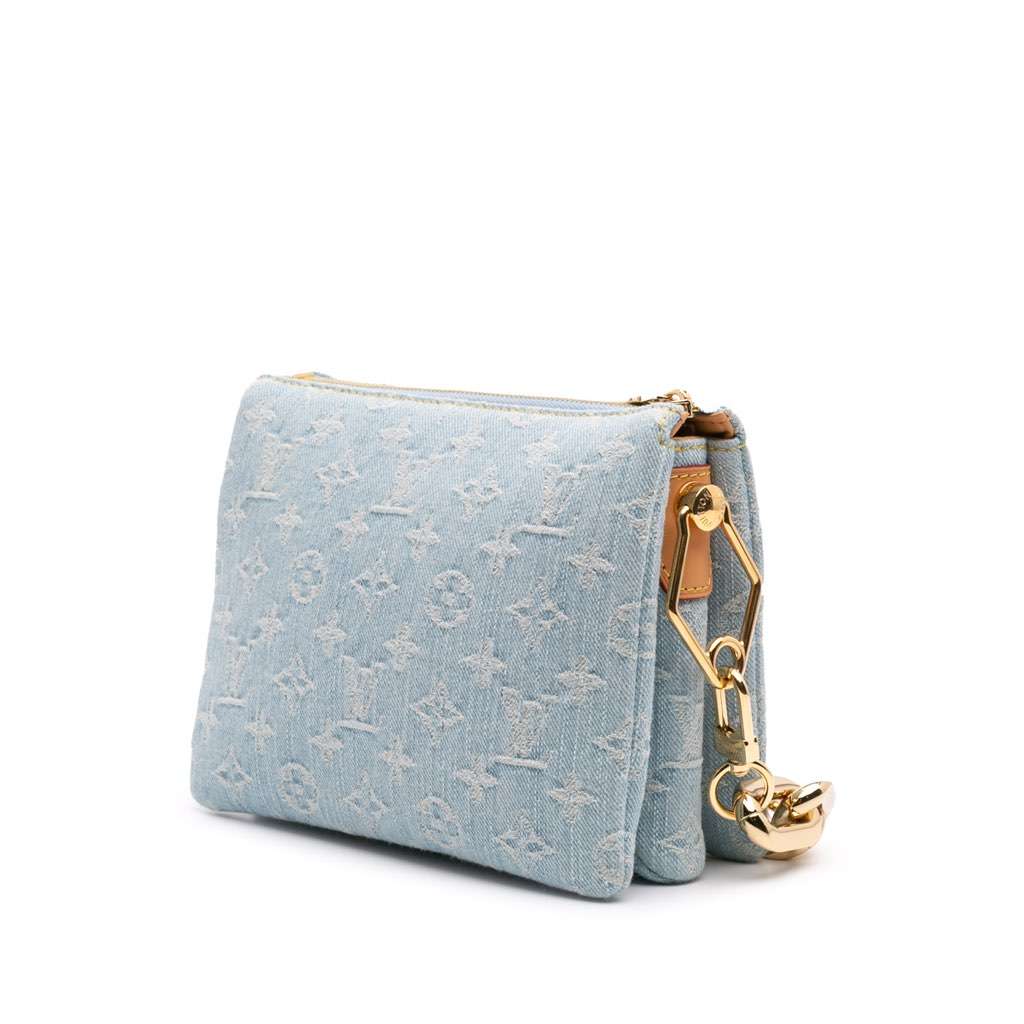 Louis Vuitton Monogram Denim Coussin BB Blue Denim Good condition - Back View