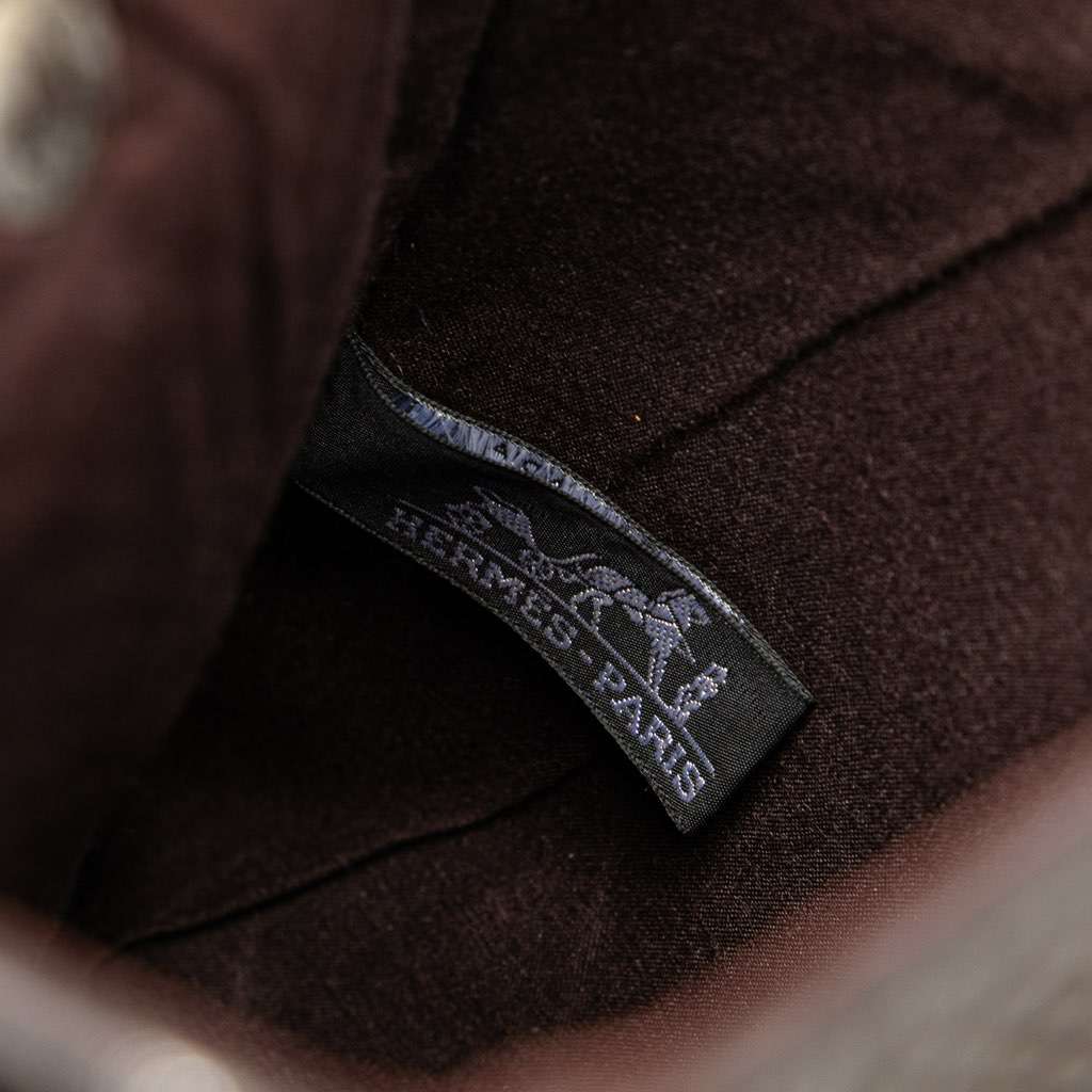 Hermès Woven Leather and Polyester Ahmedabad Diego PM Brown Leather Good condition - Box View