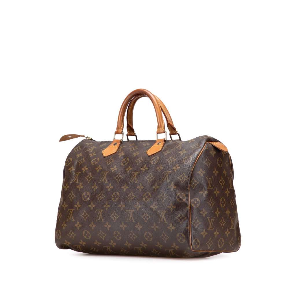 Louis Vuitton Monogram Speedy 35 Brown Canvas Good condition - Back View