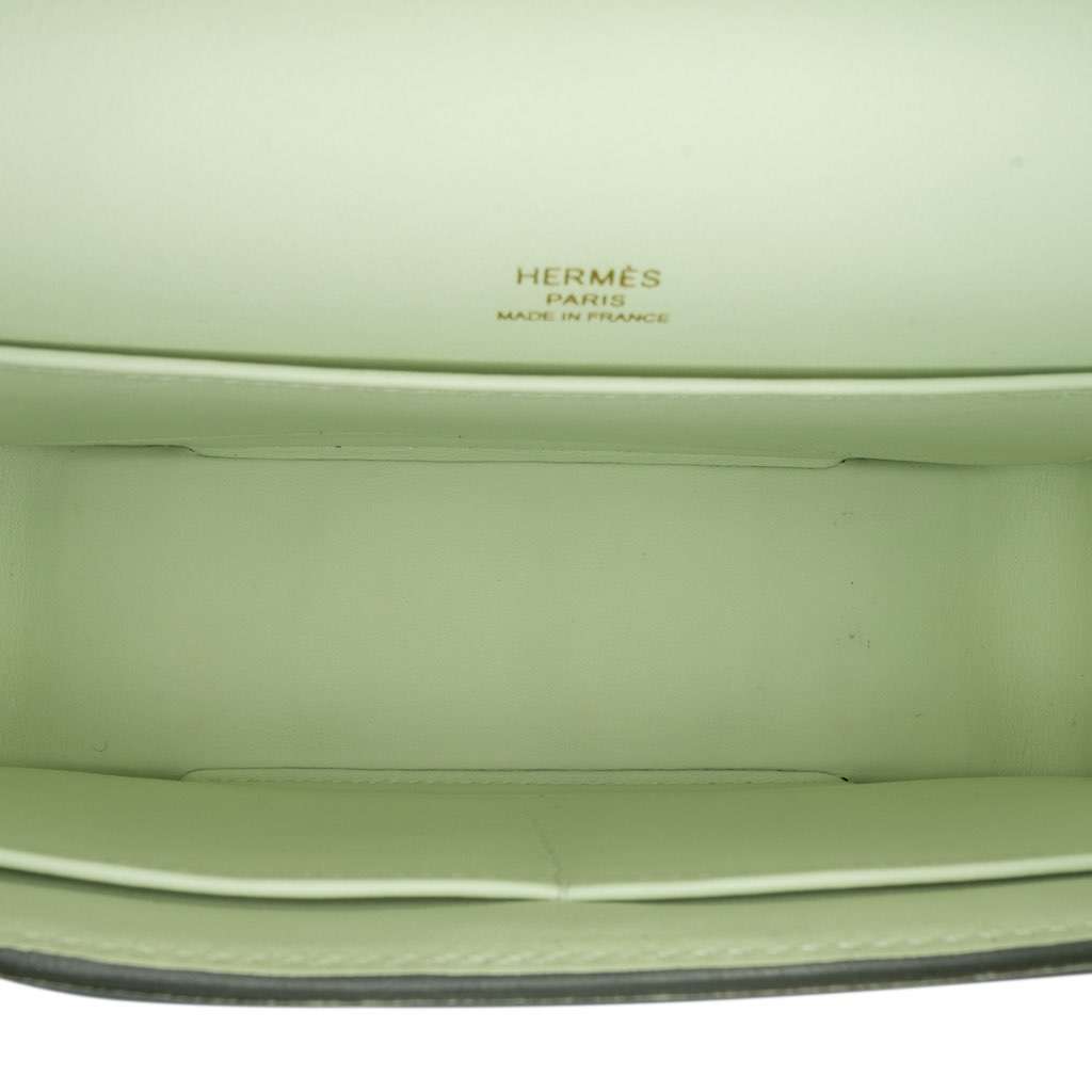 Hermès Chevre Mysore Geta Green Leather Good condition - Model View